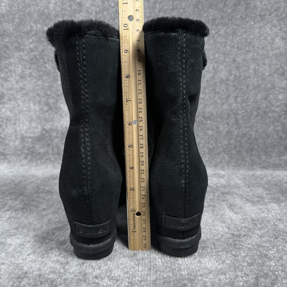 Sorel Boots Women's 9.5 Black Joan of Arctic Wedge II Shearling - Picture 3 of 9